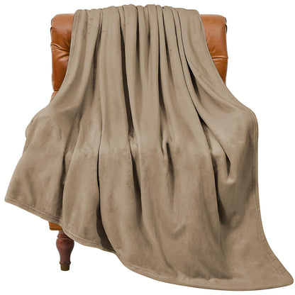 BEDELITE Fleece Blanket Soft Plush Throw for Couch Black 50"x60"
