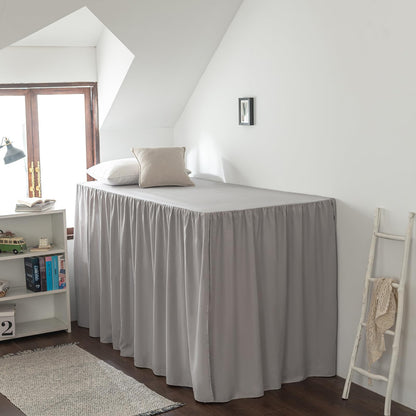 Dorm Room Bed Skirt Twin XL, College Dorm Bed Skirt-White, 34 Inch