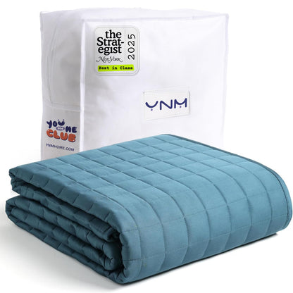 YnM 15lbs Weighted Blanket for Adults, 48x72 Inches, Dark Grey