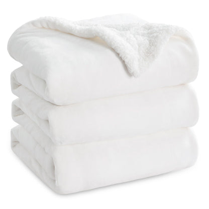 Bedsure GentleSoft Sherpa Fleece Throw Blanket for Couch, Non-Heated, Thick & Warm Cozy Comfort Blanket for Winter Fall, Soft Fuzzy Plush Throw Gifts for Women and Men, Grey, 50x60 Inches