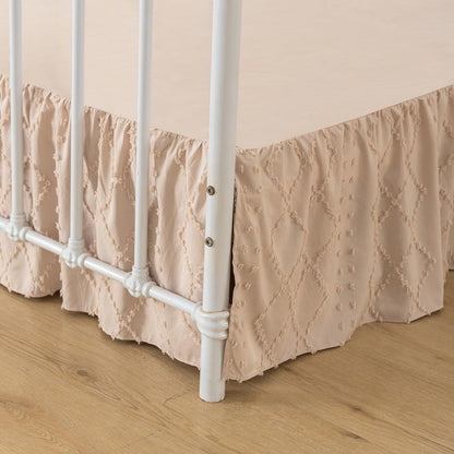 Bed Skirt King Size Ruffled Bed Skirt with Split Corners, Olive Green