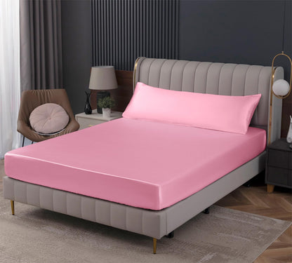 Homiest Black Satin Flat Sheet, Full Silky Bed Top Sheet Only