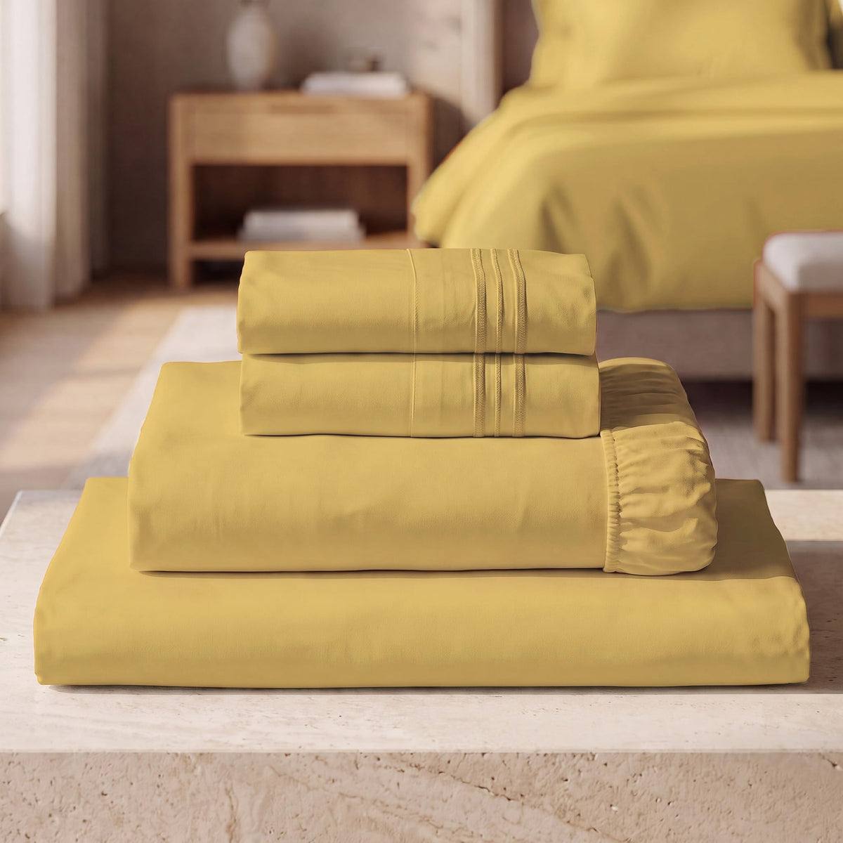 Mellanni Iconic 4-Piece, Ultra Soft Sheet Set (Queen, White)