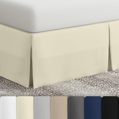 Bed Maker’s Never Lift Your Mattress Bed Skirt, Designed for Box Spring Beds, Split Corners, 14 Inch Drop Length, King, White
