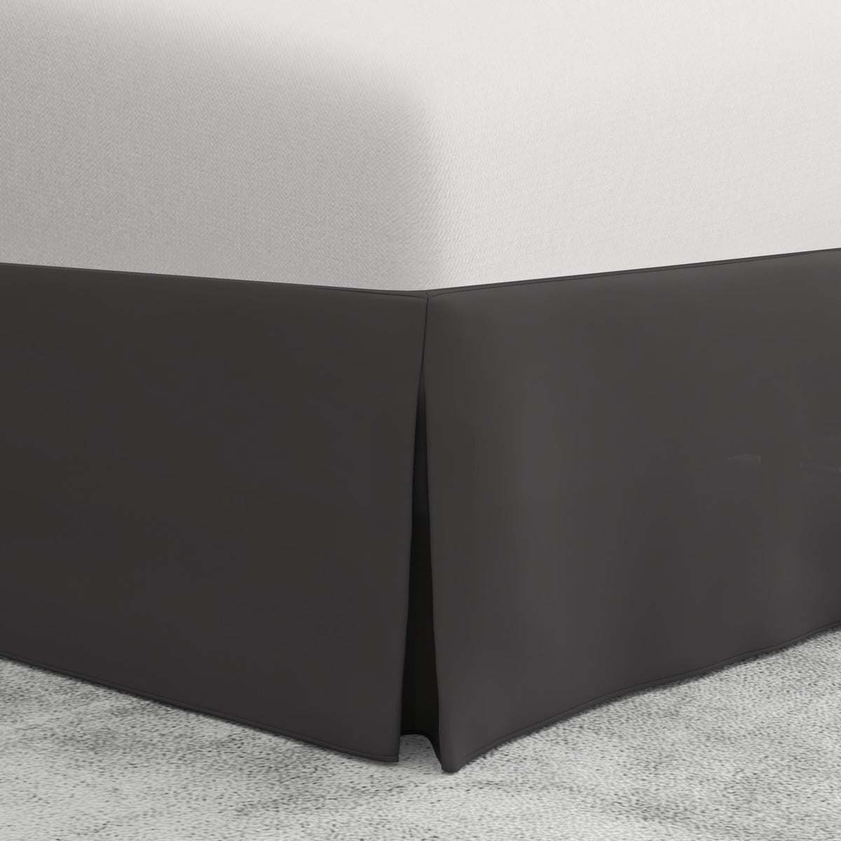 Bed Maker’s Never Lift Your Mattress Bed Skirt, Designed for Box Spring Beds, Split Corners, 14 Inch Drop Length, King, White