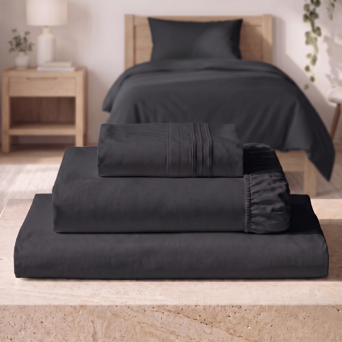Mellanni Iconic 4-Piece, Ultra Soft Sheet Set (Queen, White)