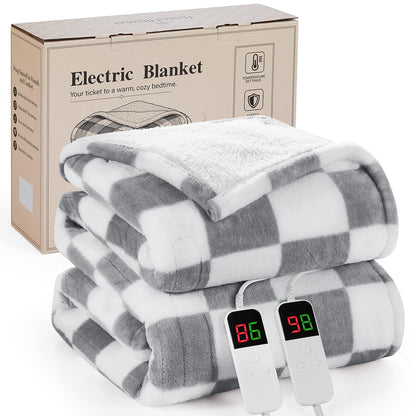Pink Heated Blanket Electric Throw 50"X60", Heating Blanket Throw