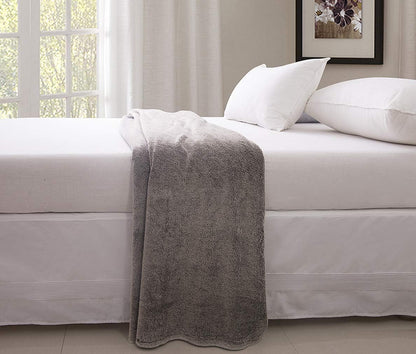 Valea Home Bed Skirt with Split Corners Durable Elegant Luxury Dust Ruffle with Pin Tucking 14 inch Tailored Drop, Full, White