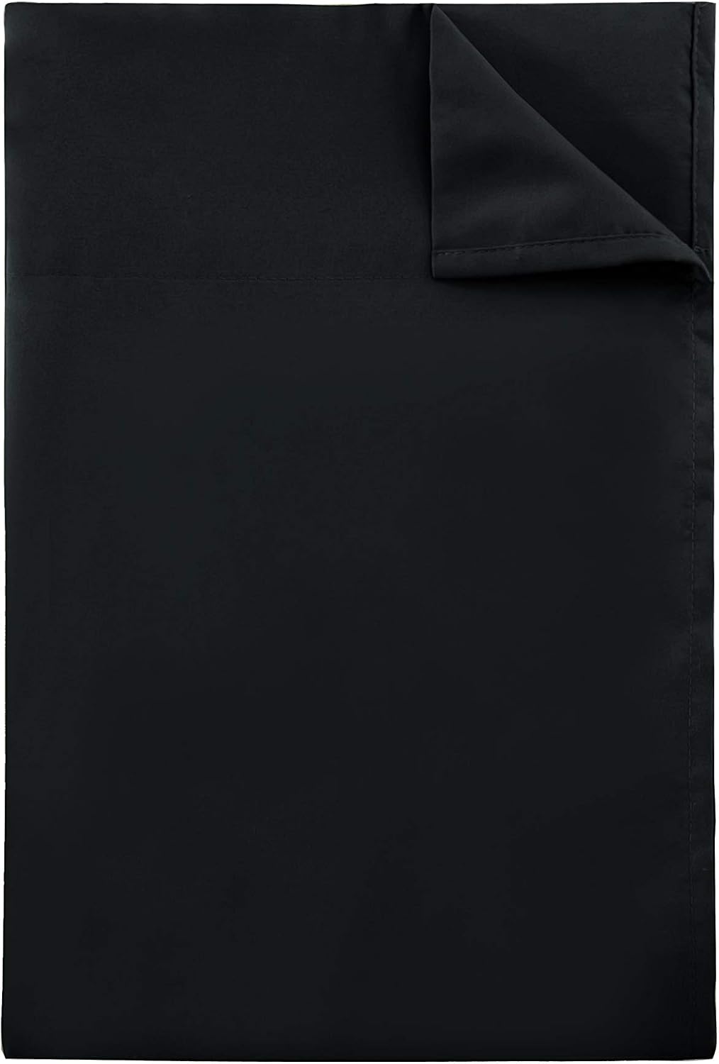 Sfoothome Queen Flat Sheet Black Top Sheet, Premium Hotel 1-Piece, Luxury and Soft 1500 Thread Count Quality Bedding Flat Sheet, Wrinkle-Free, Stain-Resistant
