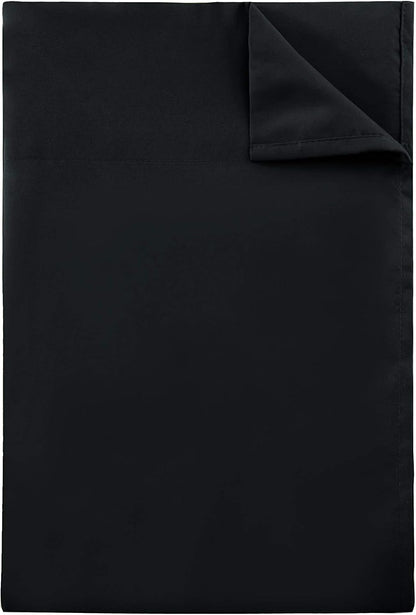 Sfoothome Queen Flat Sheet Black Top Sheet, Premium Hotel 1-Piece, Luxury and Soft 1500 Thread Count Quality Bedding Flat Sheet, Wrinkle-Free, Stain-Resistant