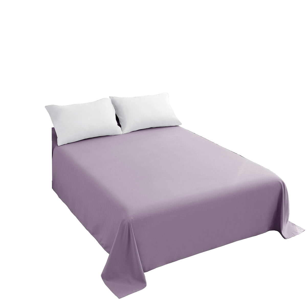 Sfoothome Queen Flat Sheet Black Top Sheet, Premium Hotel 1-Piece, Luxury and Soft 1500 Thread Count Quality Bedding Flat Sheet, Wrinkle-Free, Stain-Resistant