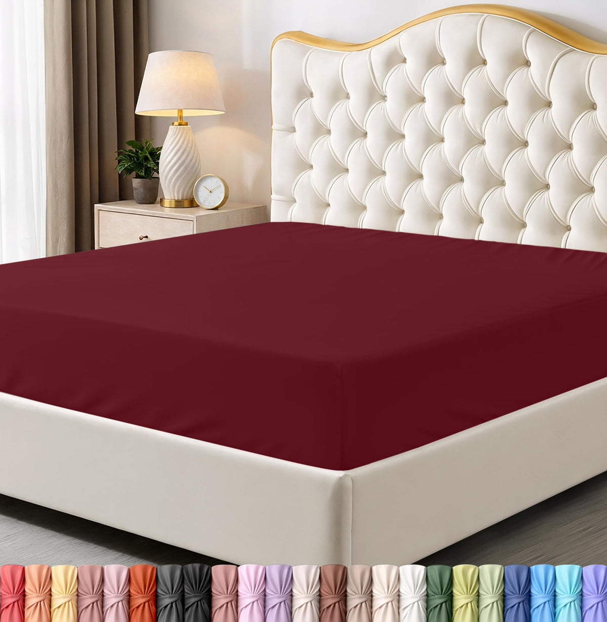 Pack of 6 Twin Fitted Sheet, Fits Up to 15 Inch Deep Pocket, White