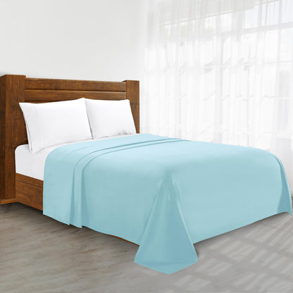 Luxury Flat Sheet on Amazon Elegant Comfort Wrinkle-Free 1500 Premier Hotel Quality 1-Piece Flat Sheet, Queen Size, White