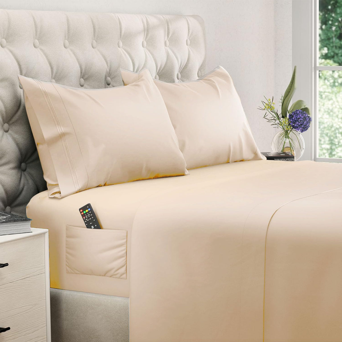 DREAMCARE King Size Sheets Set - King - Extra Deep - Gray