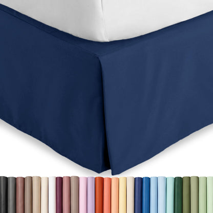 Bare Home Bed Skirt 15-Inch Drop 1800 Ultra-Soft (Queen, Antique White)