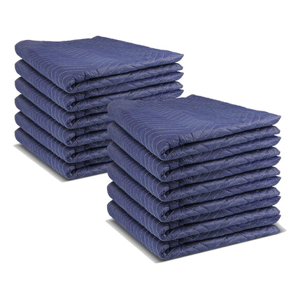 PONGHEI 2 Moving Blankets 40"x 72" Heavy Duty Packing Blankets for Moving Shipping Thick Furniture Wrapping for Moving Supplies Professional Quilted Shipping Blankets