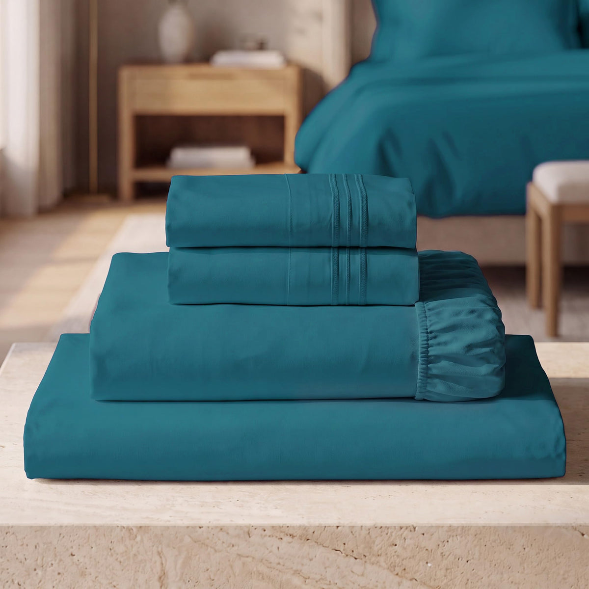 Mellanni Iconic 4-Piece, Ultra Soft Sheet Set (Queen, White)