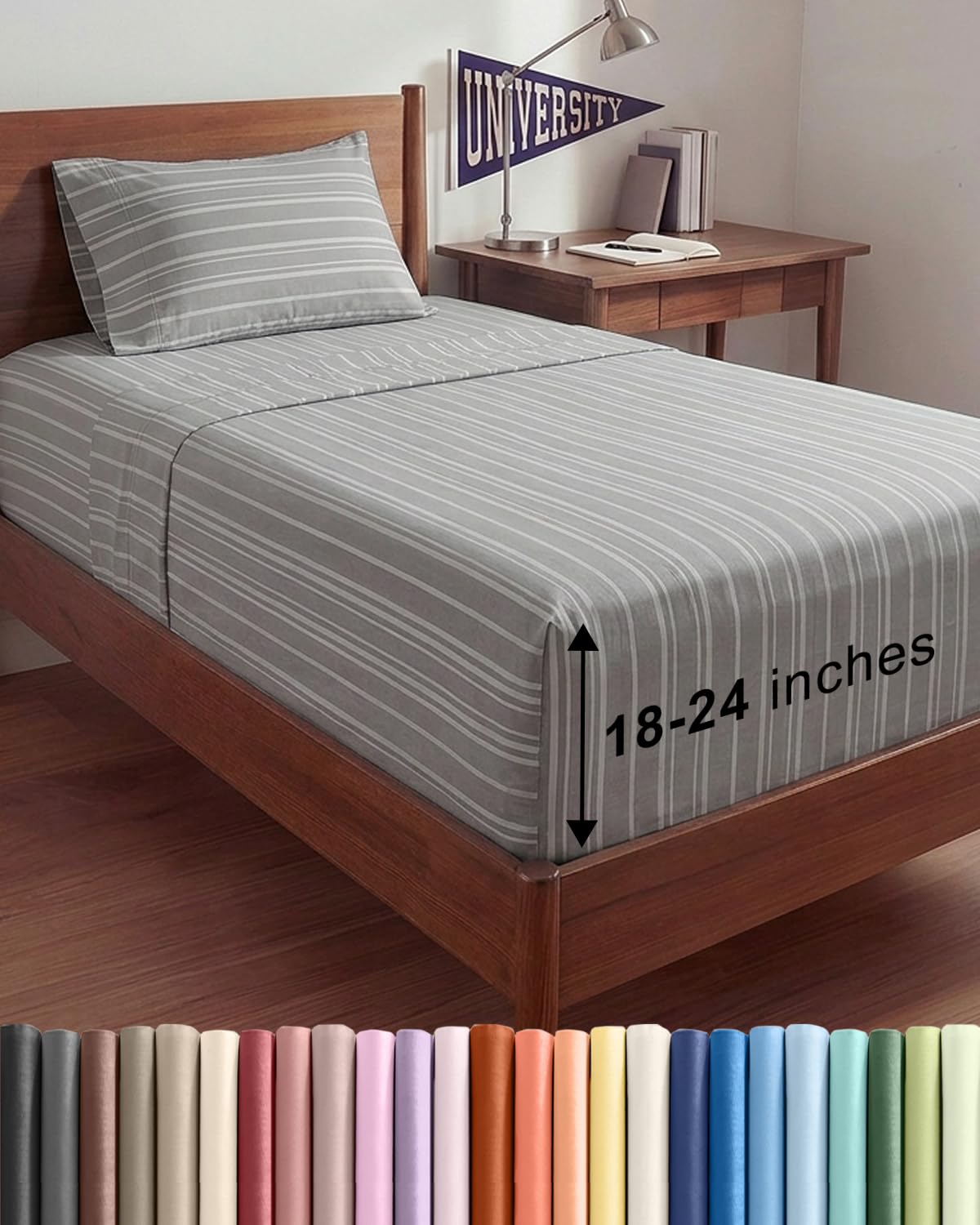 Extra Deep King Sheet Set - 4 Piece Breathable & Cooling - Antique White