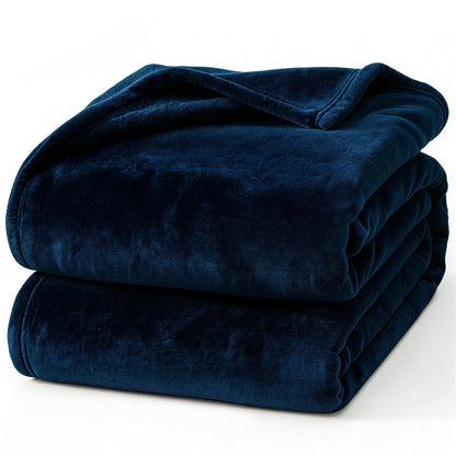 Hansleep Twin Grey Fleece Blanket, Soft Flannel Bed Blanket