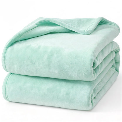 Hansleep Twin Grey Fleece Blanket, Soft Flannel Bed Blanket
