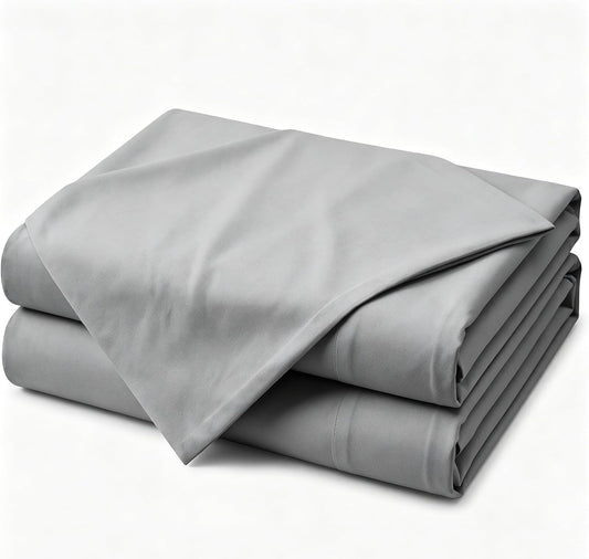Hotel Quality Flat Sheet Only - Brushed Microfiber Top Sheet - Ultra Soft & Breathable - Wrinkle-Free - Easy Care - Flat Sheet Only (1, Gray, Twin)