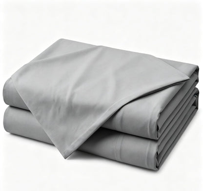 Hotel Quality Flat Sheet Only - Brushed Microfiber Top Sheet - Ultra Soft & Breathable - Wrinkle-Free - Easy Care - Flat Sheet Only (1, Gray, Twin)