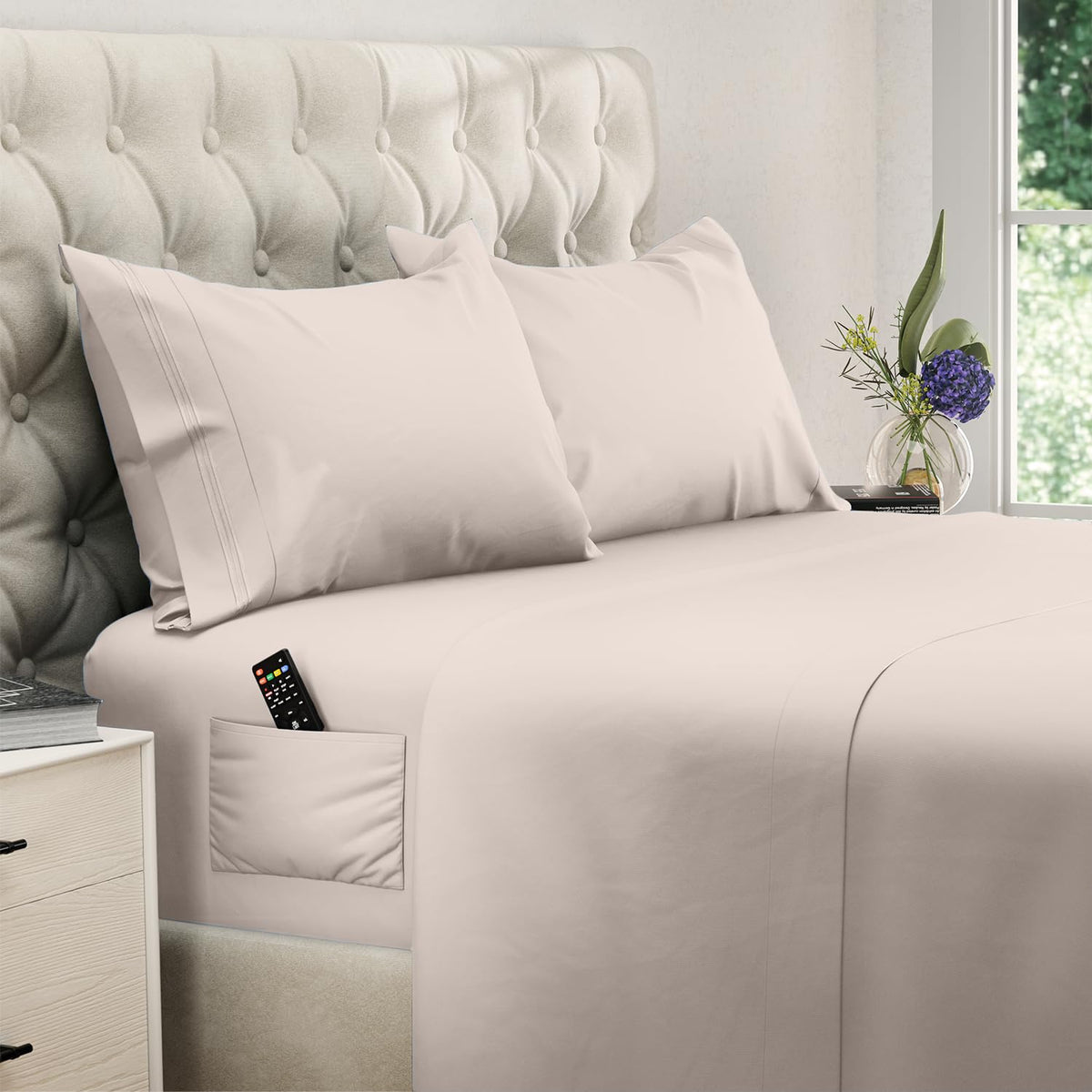 DREAMCARE King Size Sheets Set - King - Extra Deep - Gray