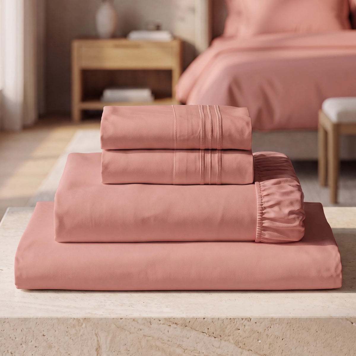 Mellanni Iconic 4-Piece, Ultra Soft Sheet Set (Queen, White)