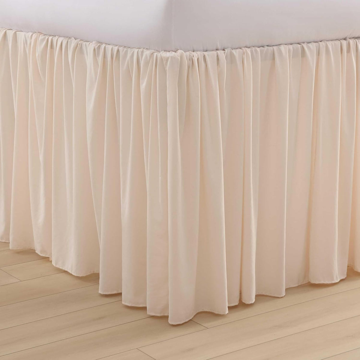 Laura Ashley - Twin XL White Bed Skirt, 42 -Inch Drop
