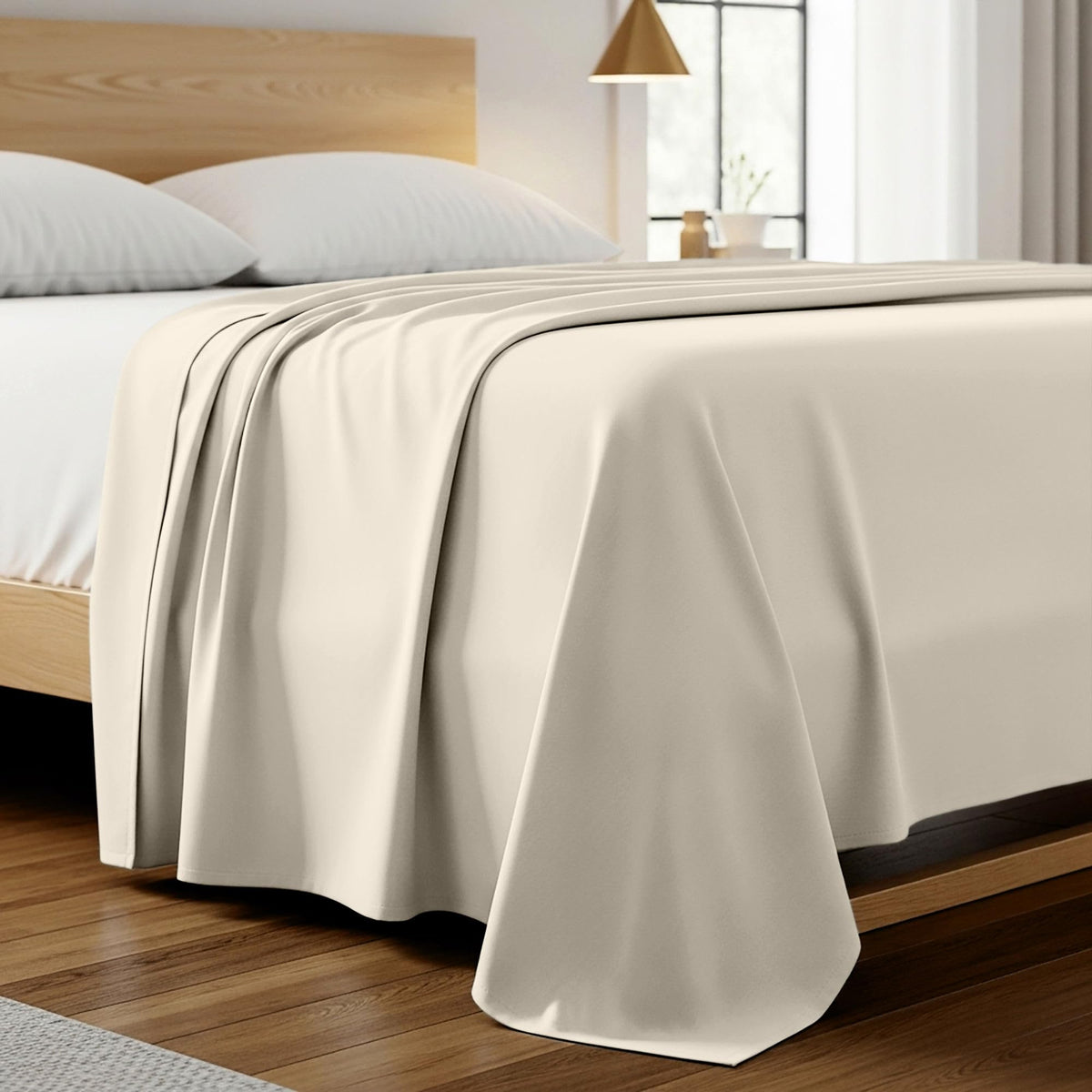 Mellanni King Size Flat Sheet - Iconic Collection Bedding