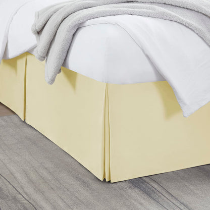 Nestl Linen Bed Skirt Queen Size - Queen Bed Skirt 14 Inch Drop - Brushed Microfiber Bed Skirts - Hotel Quality Pleated Bed Skirt - Shrinkage & Fade Resistant