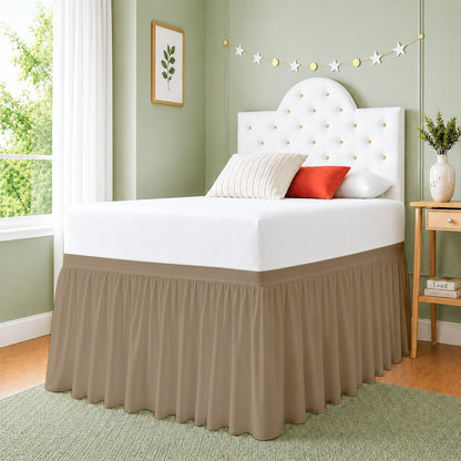 Cottingon Dorm Room Bed Skirt, 100% Microfiber, White, Twin XL-32 Drop