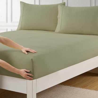 King Size Flat Sheet Only - Ultra Soft & Breathable Brushed Microfiber Top Sheet Only for King Size Beds, Denim Blue