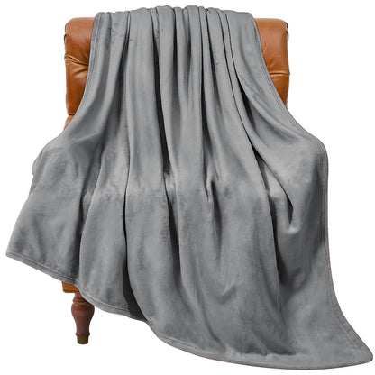 BEDELITE Fleece Blanket Soft Plush Throw for Couch Black 50"x60"