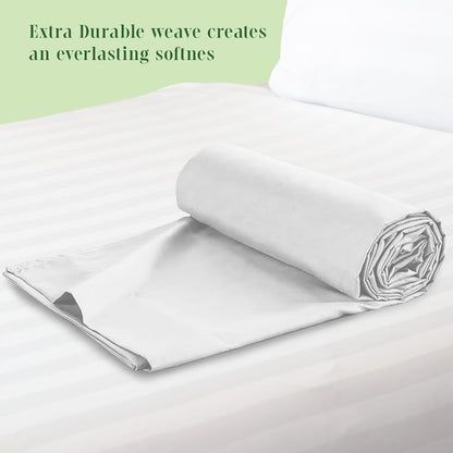 Elegant Comfort Premium Hotel Quality 1-Piece Flat Sheet, Luxury & Softest 1500 Thread Count Egyptian Quality Bedding Flat Sheet, Wrinkle, Stain and Fade Resistant, Queen, White
