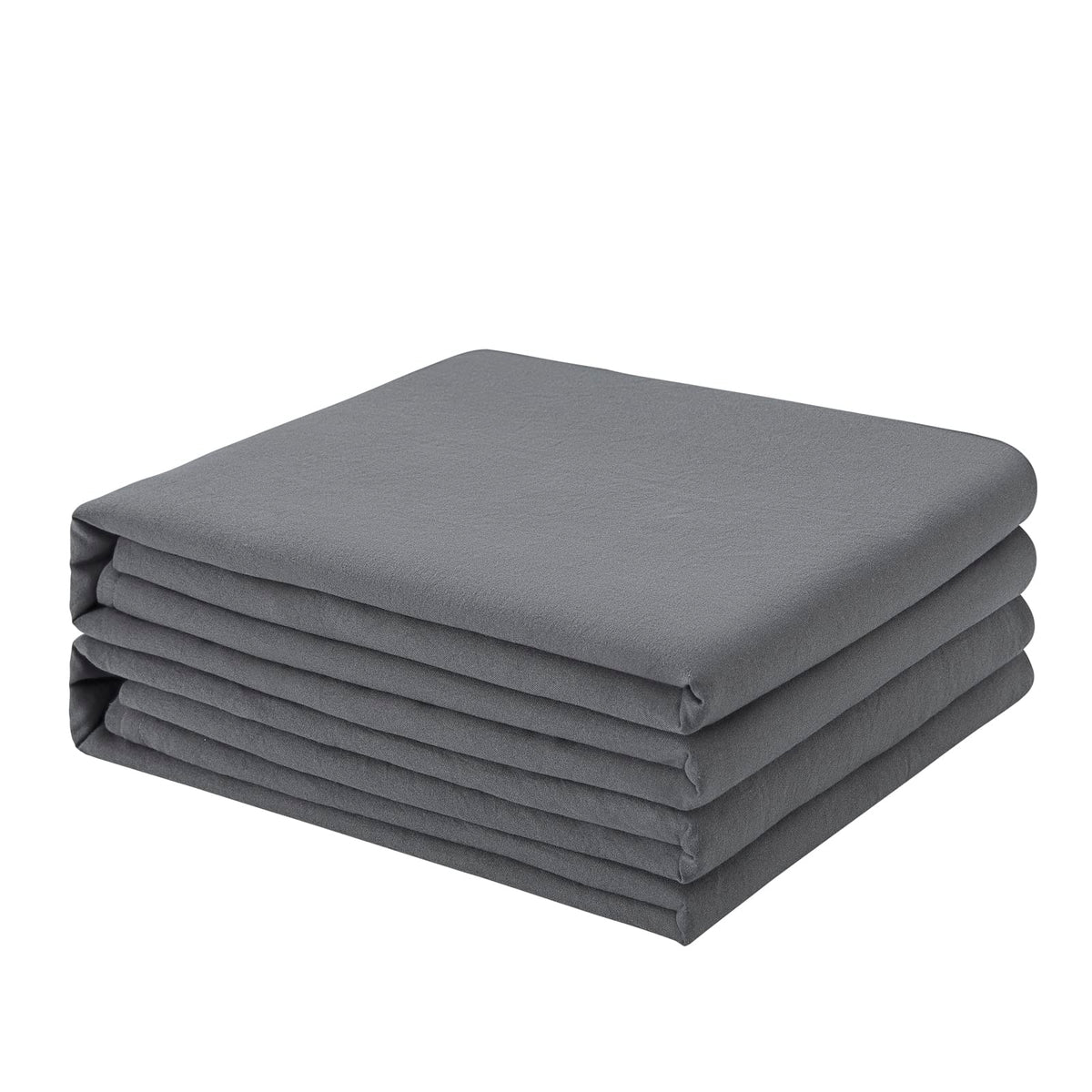 FreshCulture King Flat Sheets Only 2 Pack - Hotel Quality Flat Bed Sheets - Brushed Microfiber - Ultra Soft & Breathable - Wrinkle-Free - Easy Care - Flat Sheets Only King Size (Black)