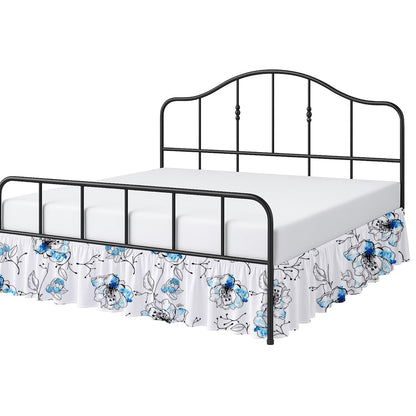 Cottington Lane Extra Long Ruffled College Dorm Bed Skirt 36 Inch Drop, Premium Hotel Collection Brushed Mircofiber Twin XL Dust Ruffle Raised Dorm Room Essentials and Decor, White Solid