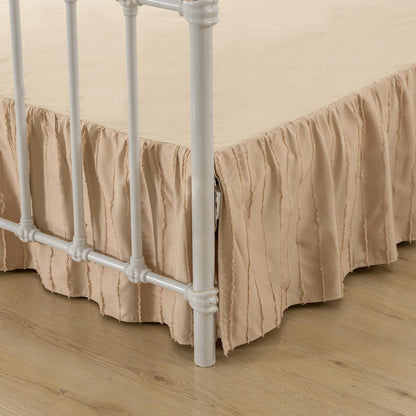 Bed Skirt Full Size, Ruffled Bed Skirts 14 Inch Drop, White