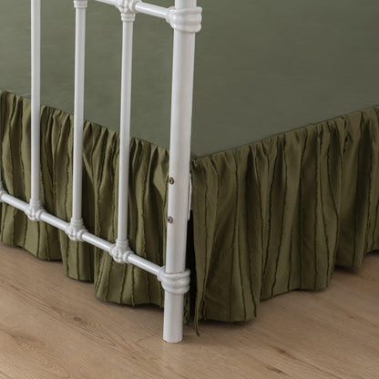 Bed Skirt Full Size, Ruffled Bed Skirts 14 Inch Drop, White