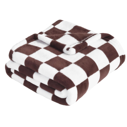 Yurhap Checkered Baby Blanket Fleece Baby Blankets for Boys, Ultra Soft Cozy Fluffy Infant Toddler Newborn Receiving Blankets for Crib Stroller, 30''x40'', Blue