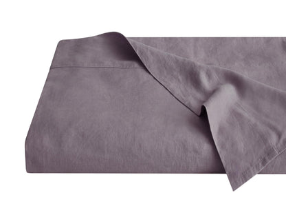 S VICTORY SYMBOL 100% Organic Linen Flat Sheet 1 Piece-Stone Washed French Flax Twin Size Bedding,Soft Flat Top Sheet Breathable(66"x96",Creamy White)