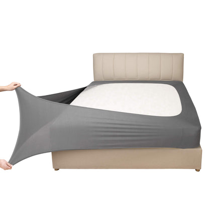 Mrs Awesome Stretch Jersey Box Spring Cover King/Cal King, White