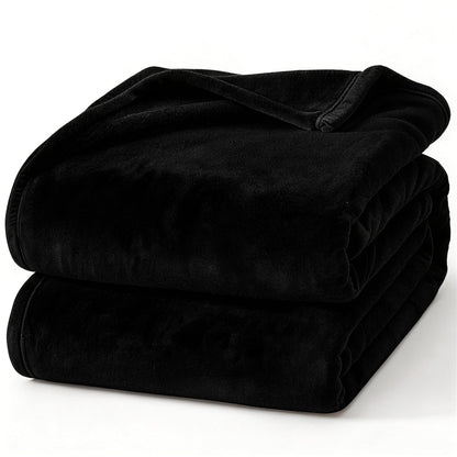 Hansleep Twin Grey Fleece Blanket, Soft Flannel Bed Blanket