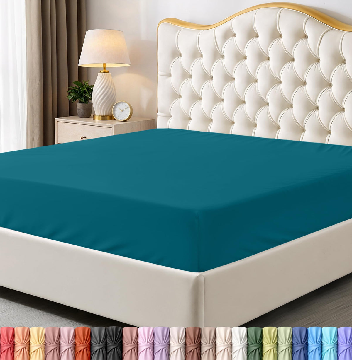 Pack of 6 Twin Fitted Sheet, Fits Up to 15 Inch Deep Pocket, White