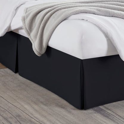 Nestl Linen Bed Skirt Queen Size - Queen Bed Skirt 14 Inch Drop - Brushed Microfiber Bed Skirts - Hotel Quality Pleated Bed Skirt - Shrinkage & Fade Resistant