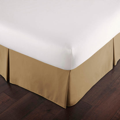 Pleated Queen Bed Skirt 14 Inch Drop Wrinkle Resistant Microfiber White