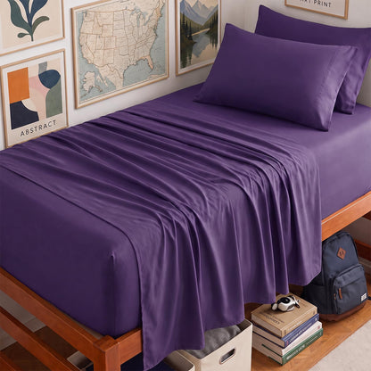 CozyLux King Size Sheets Set 6-Piece, 21-Inch Deep Pocket, Soft Feel