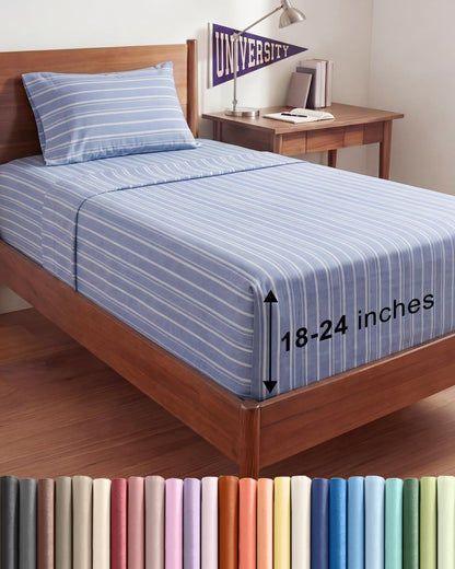Extra Deep King Sheet Set - 4 Piece Breathable & Cooling - Antique White