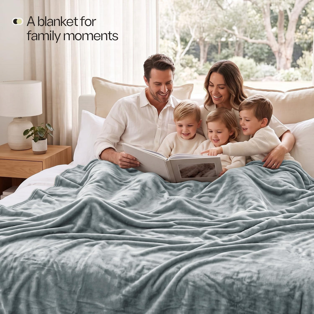 Soft Fleece Blanket for Bed Queen Size Cool Grey (90x90 Inch)