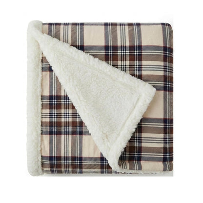 Eddie Bauer - Sherpa Reverse Throw Blanket for Bed or Couch, 50 x 60